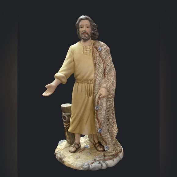 "The Fisherman" Religious Homco Home Interior Figurine Masterpiece Porcelain - Picture 1 of 5